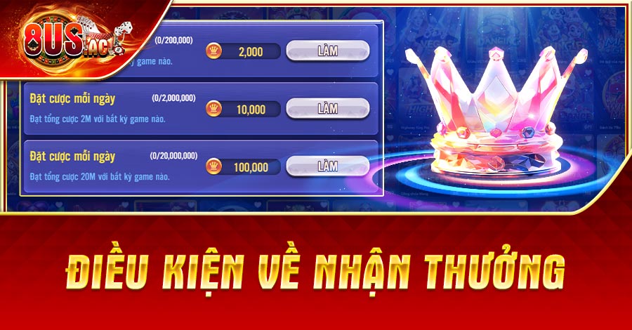 Điều kiện về nhận thưởng 