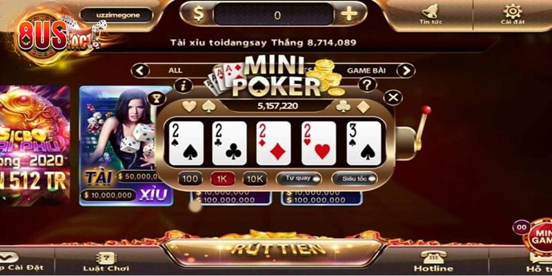 Cách quay Mini Poker nổ hũ - Nắm bắt thông tin cần biết 