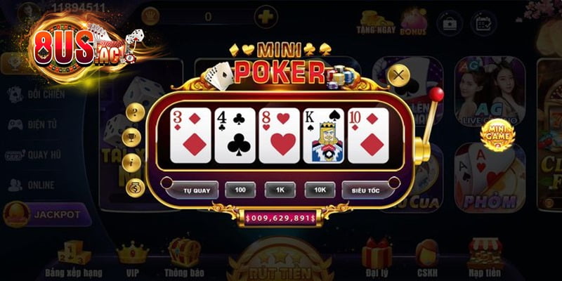 Luật cược Mini Poker nổ hũ cơ bản, cần nắm bắt 